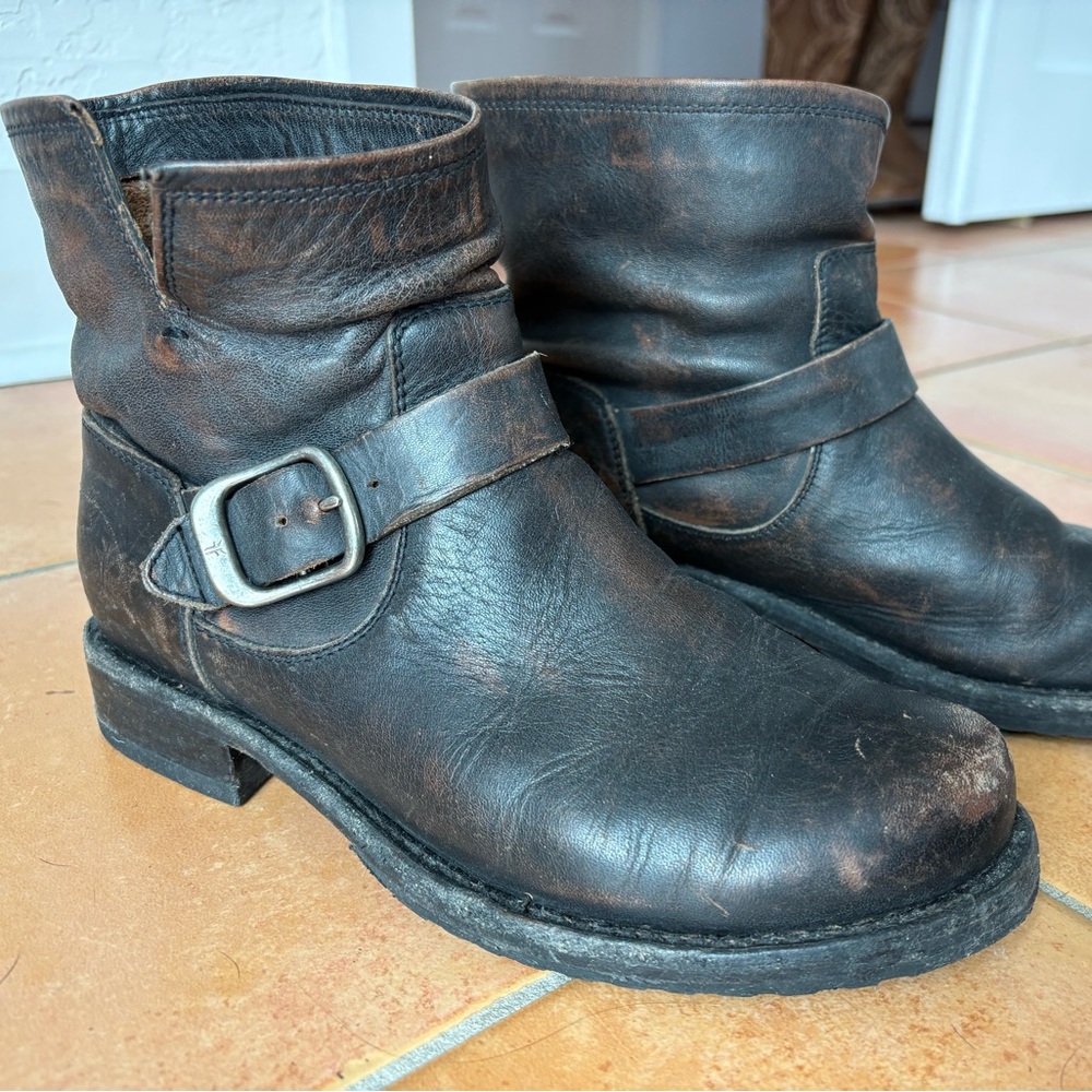 Frye Women's Brown Leather Ankle Boots